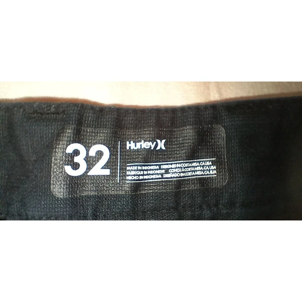 HURLEY Womens Black Denim High Rise Shorts Coastal Surf Beach Travel 32W